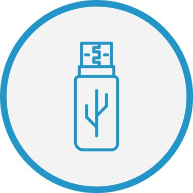 Flash Disk Usb Satırı Mavi Çember