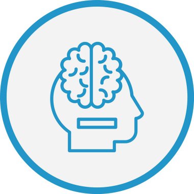 Beyin Çizgisi Mavi Çember