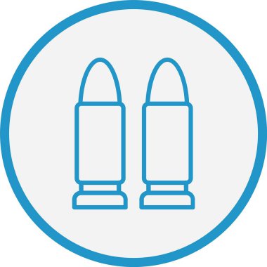 Mermi Çizgisi Mavi Çember