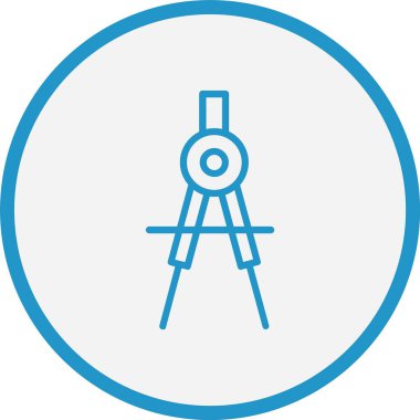 Pusula Çizgisi Mavi Çember