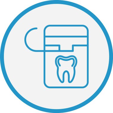 Diş ipi Çizgisi Mavi Çember