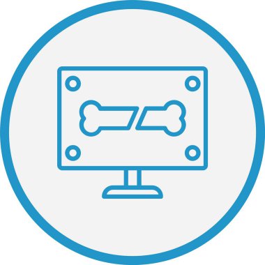 X-ray Kemik Çizgisi Mavi Çember