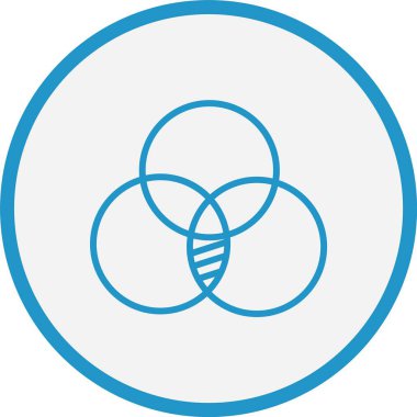 Kabarcık Grafik Çizgisi Mavi Çember