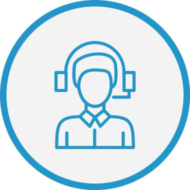 Müşteri Destek Hattı Mavi Çember