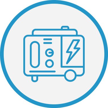 Jeneratör Çizgisi Mavi Çember