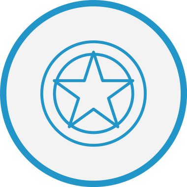 Yıldız Pentagon Hat Mavi Çember