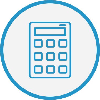 Hesap Makinesi Mavi Çember