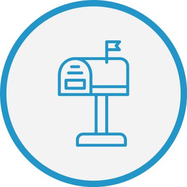 Posta Kutusu Satırı Mavi Çember