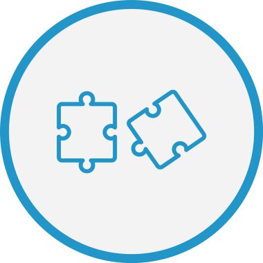 Bulmaca Çizgisi Mavi Çember