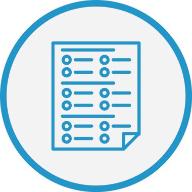 Test Satırı Mavi Çember