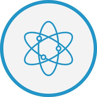Atom Çizgisi Mavi Çember