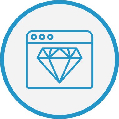 Elmas Çizgisi Mavi Çember