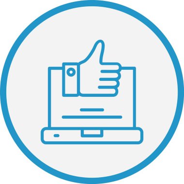 Geri bildirim Çizgisi Mavi Çember