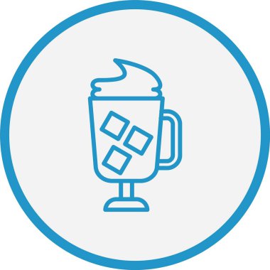 Buzlu Kahve Hattı Mavi Çember