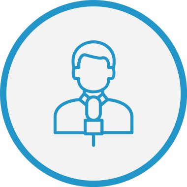 Gazetecilik Satırı Mavi Çember