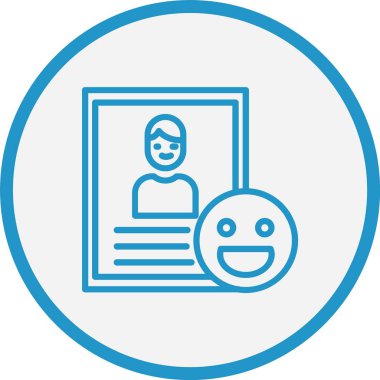 Gülme Çizgisi Mavi Çember