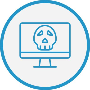 Kötü Yazılım Çizgisi Mavi Çember