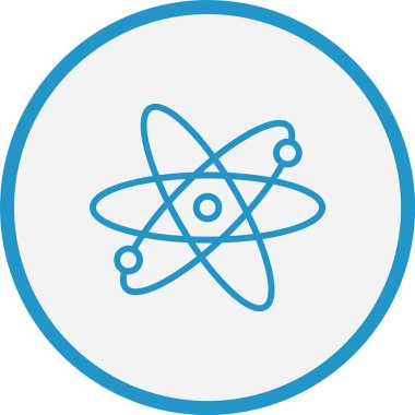 Nükleer Güç Sembol Çizgisi Mavi Çember