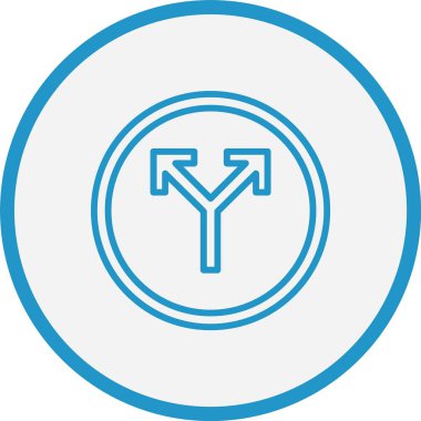 Yol Kesişim Oku Mavi Çember