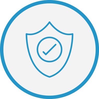 Sheild Çizgisi Mavi Çember