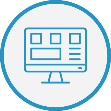 Web Tasarım Çizgisi Mavi Çember