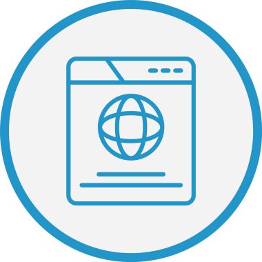 Tarayıcı Çizgisi Mavi Çember