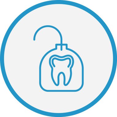 Diş ipi Çizgisi Mavi Çember