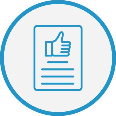 Müşteri Memnuniyeti Çizgisi Mavi Çember