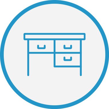 Masa Satırı Mavi Çember