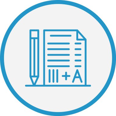 Sınav Satırı Mavi Çember