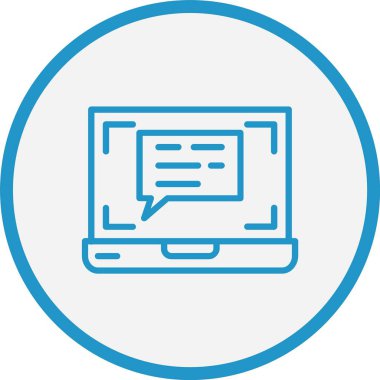 İleti Çizgisi Mavi Çember