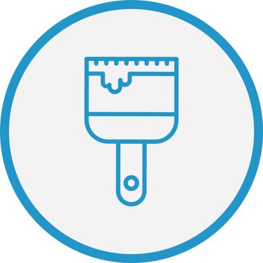 Boya Fırçası Çizgisi Mavi Çember