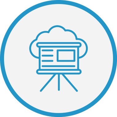 Eğitim Vektörü Satırı Mavi Çember