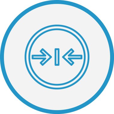 Dar Tartışma Çizgisi Mavi Çember