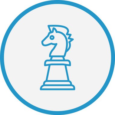 Satranç Şövalyesi Mavi Çember