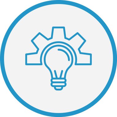 Geliştirme Vektör Çizgisi Mavi Çember