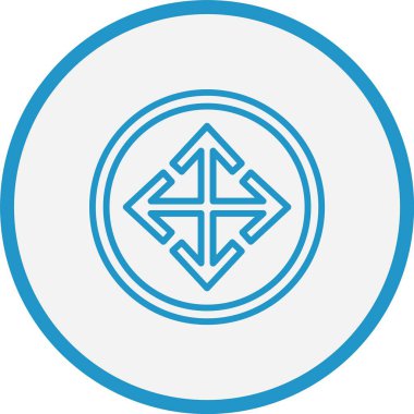 Hareket Oku Çizgisi Mavi Çember