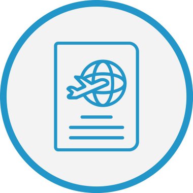 Pasaport Çizgisi Mavi Çember