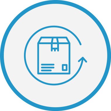 Dönüş Kutusu Satırı Mavi Çember