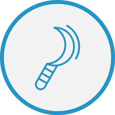 Orak Çizgisi Mavi Çember