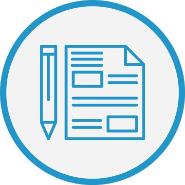 Madde Çizgisi Mavi Çember