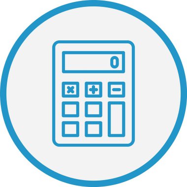 Hesap Makinesi Mavi Çember