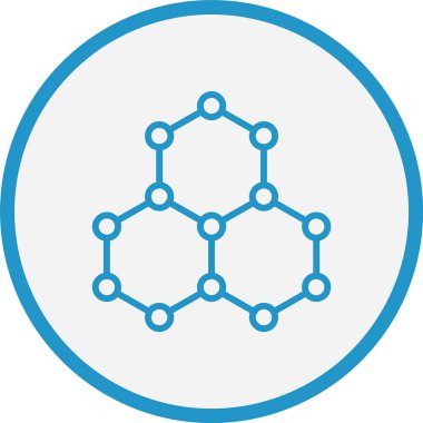 Altıgen yapı Mavi Çember Çizgisi