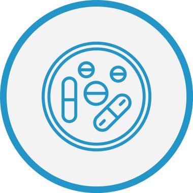 İlaç Çizgisi Mavi Çember