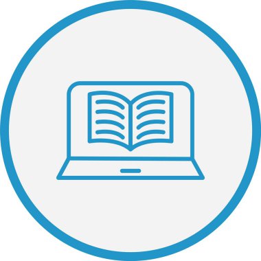 Çevrimiçi Öğrenme Satırı Mavi Çember