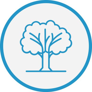 Ağaç Çizgisi Mavi Çember