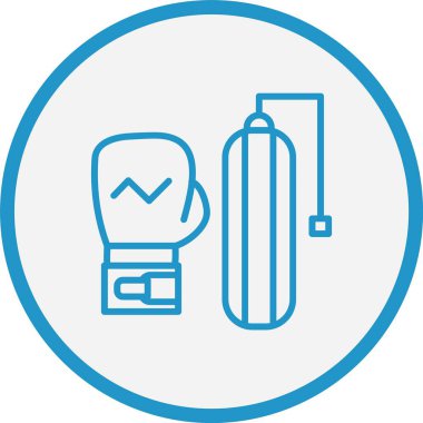 Boks Çizgisi Mavi Çember