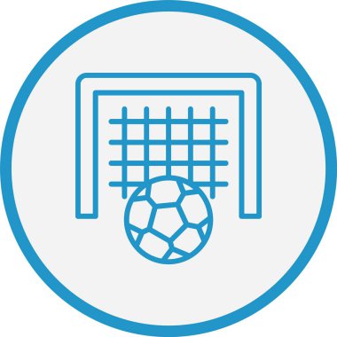 Gol Posta Çizgisi Mavi Çember