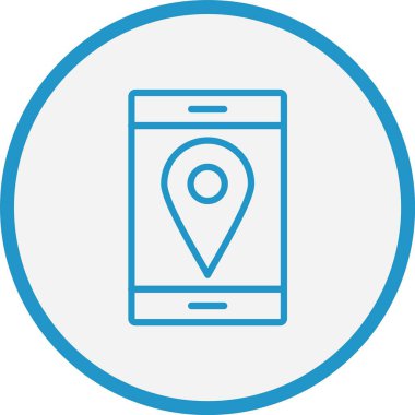 Konum Çizgisi Mavi Çember