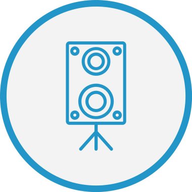 Hoparlör Satırı Mavi Çember